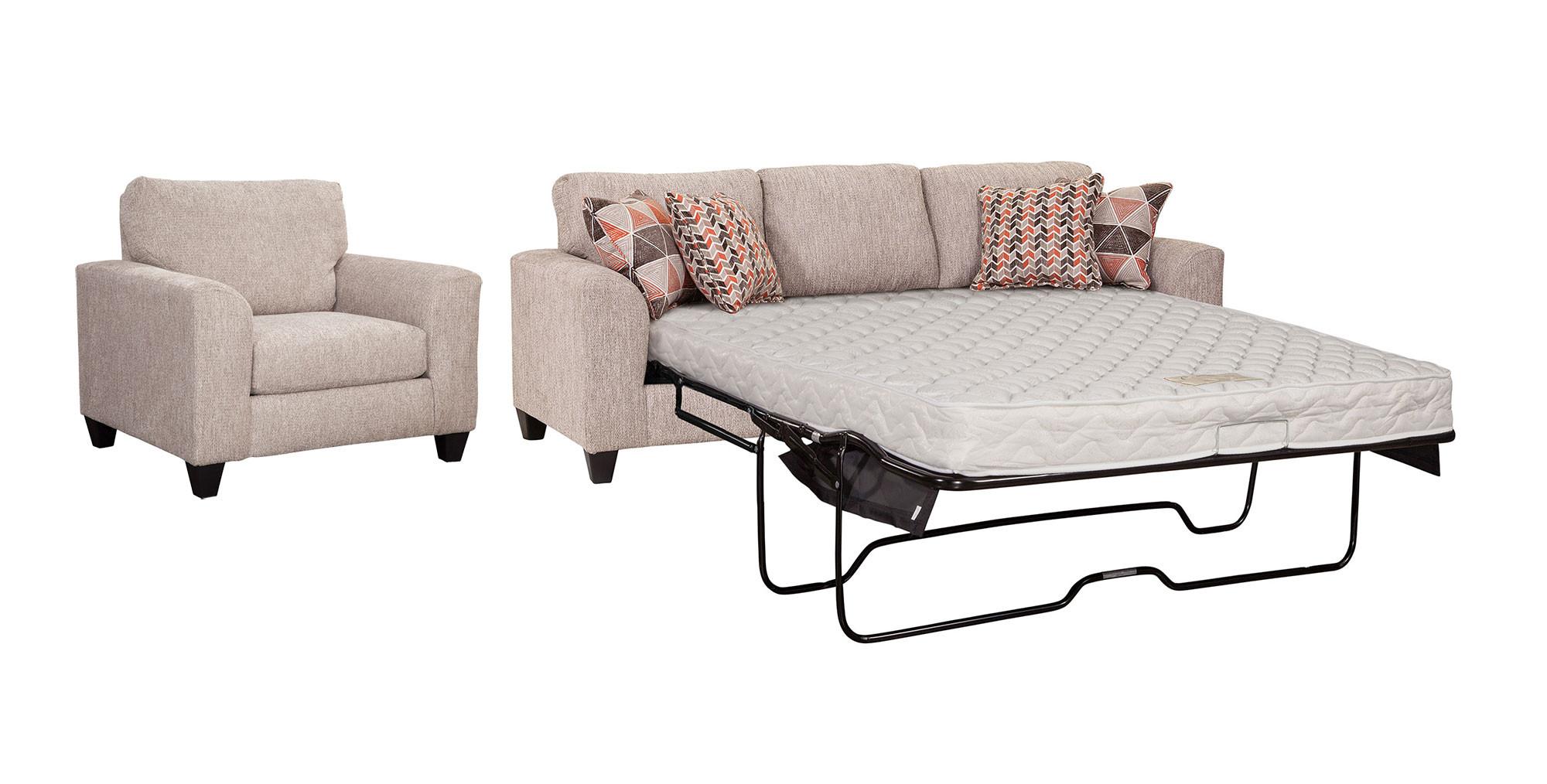 Rent to Own Woodhaven 2 Piece Kirsten Sleeper Sofa w/ Drop Down